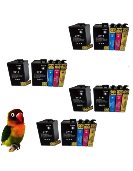 T2711/2/3/4 PACK 5 tintas compatibles Epson WF-3620 / WF-3640 / WF-7110 / WF-7620 / WF-7640 