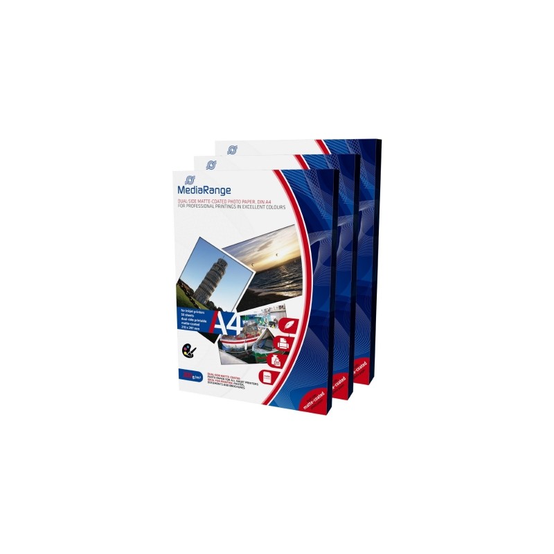 MediaRange Papel Foto Mate Doble Cara 200 G/m2 Pack 50 uds A4