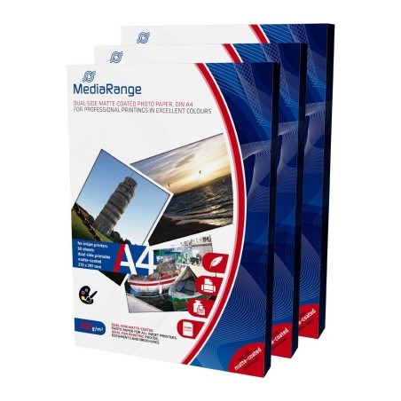 MediaRange Papel Foto Mate Doble Cara 200 G/m2 Pack 50 uds A4