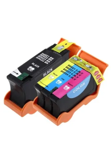 DELL Y498D / X739N / X737N NEGRO + COLOR Tinta compatible Dell V313 / V515 w / / V715 w