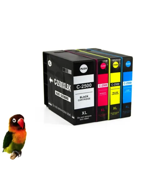 PACK PGI-2500XL 4 tintas (bk-c-m-y) cartuchos compatibles Canon iB4000 / ib4050 / MB5000 / MB5050 /