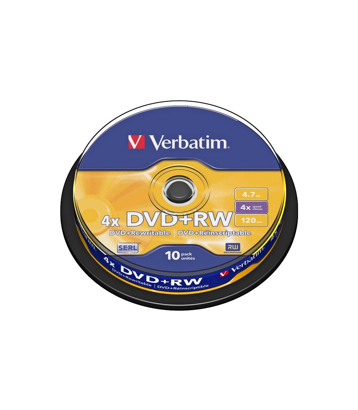 DVD+RW 4x Verbatim Tarrina uds
