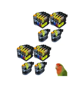 LC123 BROTHER pack 10 cartuchos compatibles Brother LC123 (4 negros + 2 por color) con chip