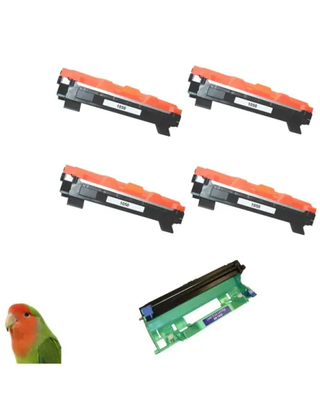 4x BROTHER TN1050 toner + DR1050 TAMBOR HL1110