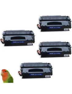 pack 4 Toner para HP Q7553X Negro Capacidad para LaserJet P2015 (7000 pag) COMPATIBLE
