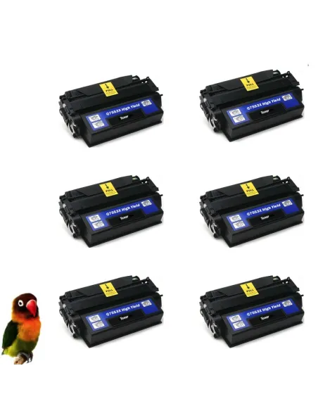 pack 6 Toner para HP Q7553X Negro Capacidad para LaserJet P2015 (7000 pag) COMPATIBLE
