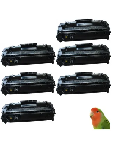 pack 6 toners HP CE505A / TONER 05A compatibles HP Laserjet  P2035 P2055