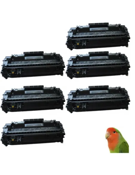 pack 6 toners HP CE505A / TONER 05A compatibles HP Laserjet  P2035 P2055