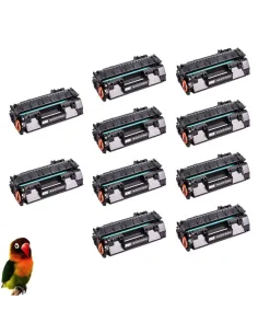 pack 10 toners HP CE505A / TONER 05A compatibles HP Laserjet  P2035 P2055
