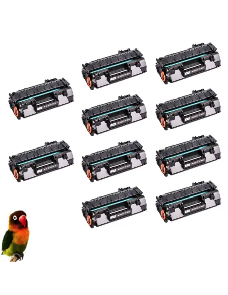 pack 10 toners HP CE505A / TONER 05A compatibles HP Laserjet  P2035 P2055