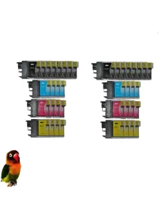 Pack 40 tintas  Brother LC985 DCP-J125 DCP-J140W DCP-J315W DCP-J515 2