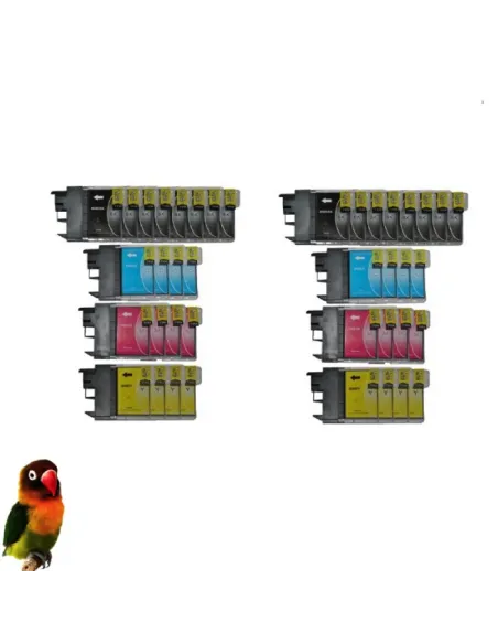  Brother LC985 (Bk-c-m-y) pack 40 tintas compatibles