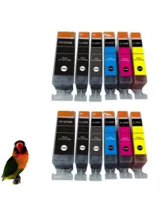 12 tintas para Canon PGI550/CLI551XL MG6350 MG7150 MG7550 IP8750 (con GRIS)