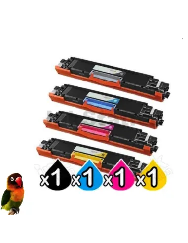 CANON CRG-729 pack 4 toner compatibles Canon LBP-7000 Series / LBP-7010 c / LBP-7018 c