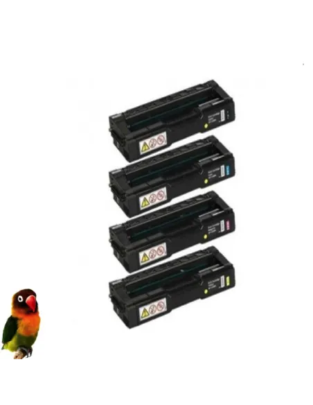 PACK 4 Toner para Ricoh SP-C231/232/242/C310/C311/C312/C320 compatible
