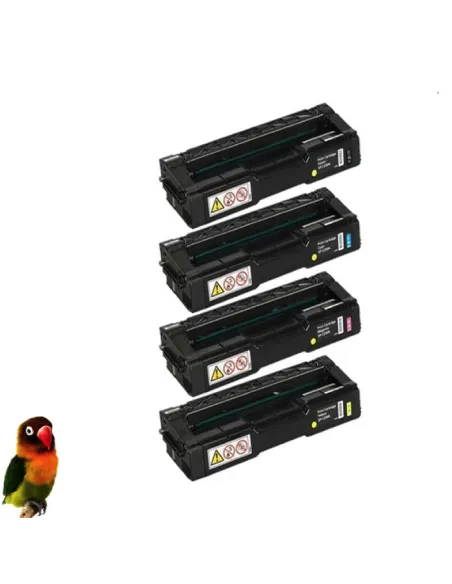 pack 4 Toner para Ricoh Aficio SPC252 / SP-C252 / SP C252  compatibles