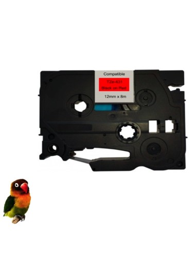 Brother TZE-431 NEGRO / ROJO CINTA ROTULADORA GENERICA TZ-431