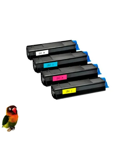  Oki c5600 c5700 pack 4 toners  compatibles Oki c5600 c5700 (bk-c-m-y)