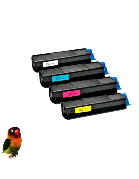  Oki c5600 c5700 pack 4 toners  compatibles Oki c5600 c5700 (bk-c-m-y)