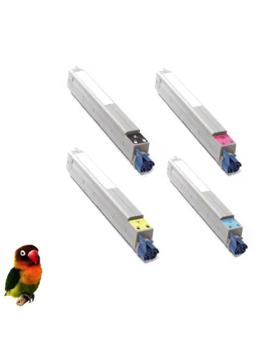pack OKI ES3640 4 tóners compatibles BK-C-M-Y