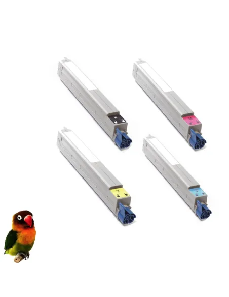 pack OKI ES3640 4 tóners compatibles BK-C-M-Y