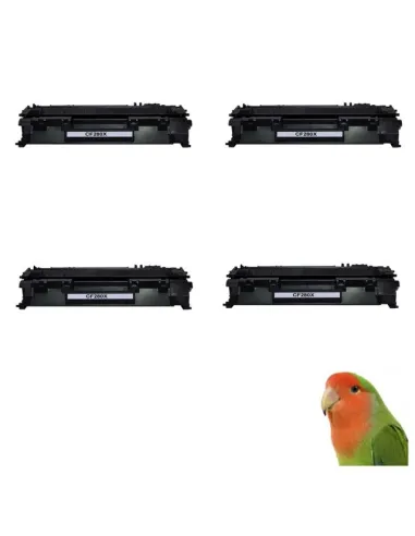 pack 4x HP CF280X tóner compatible  Laserjet Pro 400 M401 / M425 ALTA CAPACIDAD