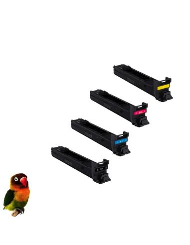 KONICA MINOLTA BIZHUB C20 / C20P  PACK 4 TONER COMPATIBLES 