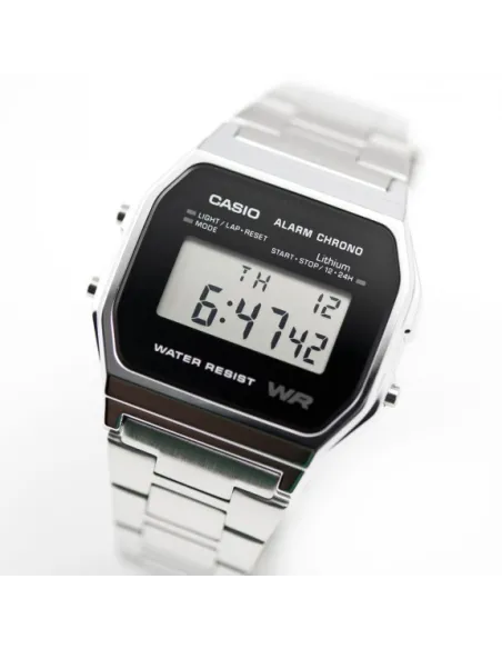 Reloj casio collection digital clásico retro A158WEA-1EF  multifuncional - acero inoxidable - wr