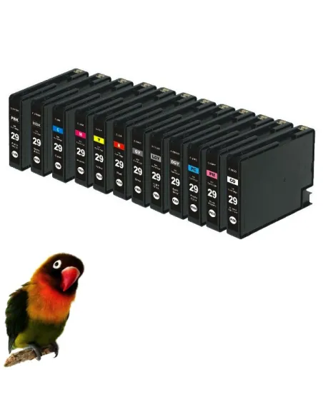 12 tintas PGI-29 compatibles para Canon Pixma PRO 1 PGI29