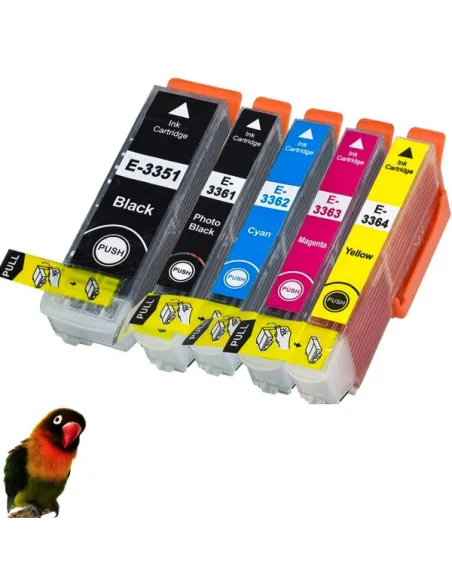 T3351/T3361/2/3/4 PACK 5 cartuchos compatibles Epson Xpression XP 530 XP 630 XP 635 XP 830	
