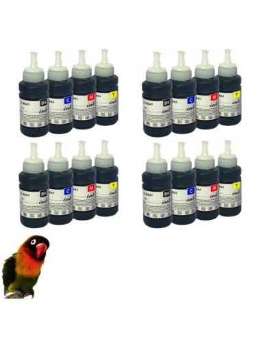 16 botellas tinta T6641 T6642 T6643 T6644 Ecotank ET-2500 2550 4500 L300