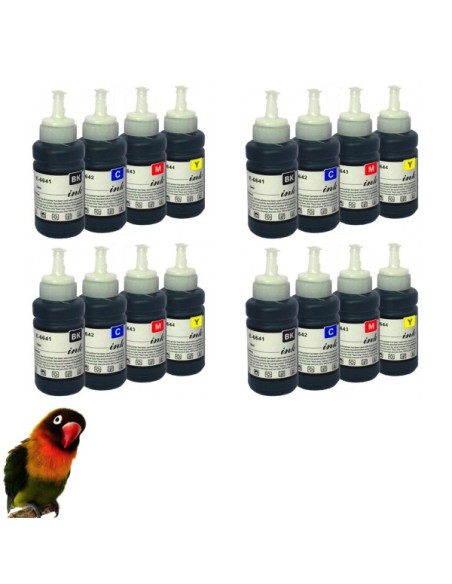 16 botellas tinta T6641 T6642 T6643 T6644 Ecotank ET-2500 2550 4500 L300