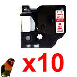 DYMO 45012 ROJO / TRANSPARENTE CINTA ROTULADORA GENERICA S0720520