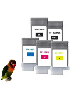 CANON PFI-102BK NEGRO tinta compatible IPF500 IPF510 IPF600 IPF6000 IPF610 IPF650 IPF700 IPF710 ....