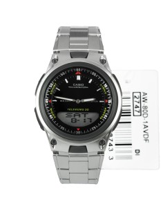 reloj hombre CASIO aw-80d-1a2 Hora Mundial - 30 telememo - 10 años batería