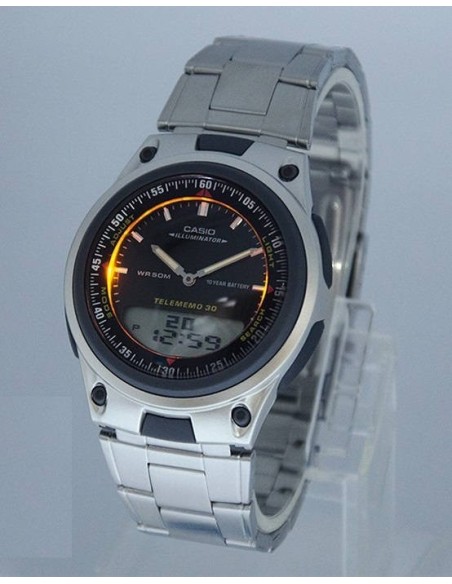 reloj hombre CASIO aw-80d-1a2 Hora Mundial - 30 telememo - 10 años batería