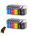 16 tintas compatibles x LC529xl /LC525XL DCP-J100 / DCP-J105 / MFC-J200