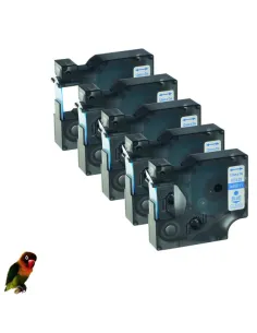 DYMO 45010 NEGRO / TRANSPARENTE CINTA ROTULADORA compatible