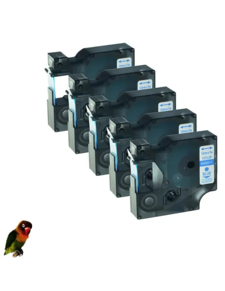 DYMO 45010 NEGRO / TRANSPARENTE CINTA ROTULADORA compatible
