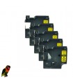 5x DYMO 45018 noir / jaune bandes d'etiquetage S0720580 compatibles