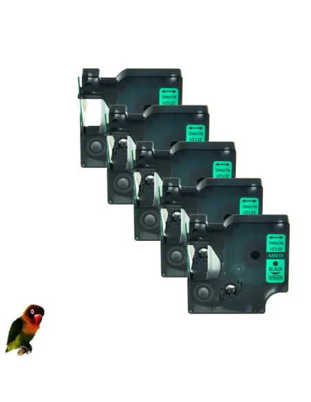 DYMO 45019 NEGRO / VERDE CINTA ROTULADORA GENERICA S0720590