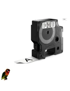 Cinta rotuladora para Dymo LabelManager 400 450D 45803 negro blanco