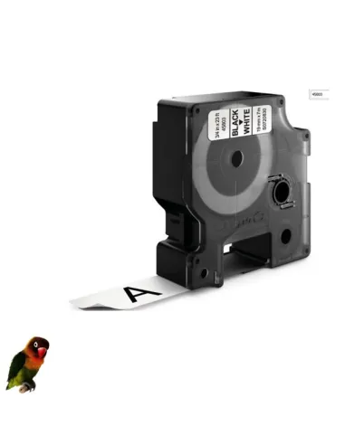 Cinta rotuladora para Dymo LabelManager 400 450D 45803 negro blanco