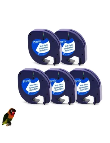 5x DYMO LetraTag Label Maker Plus LT100H LT100T LetraTag QX50 negro-blanco