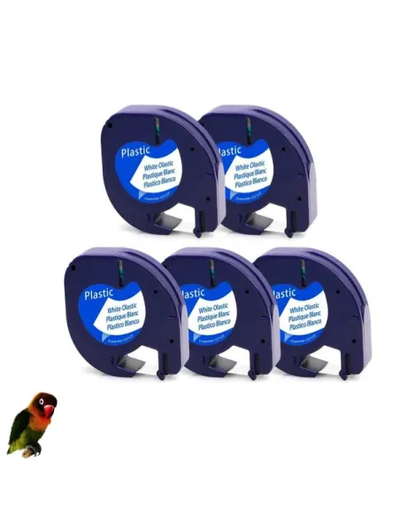 5x DYMO LetraTag Label Maker Plus LT100H LT100T LetraTag QX50 negro-blanco