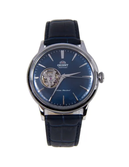 reloj hombre automático Orient RA-AG0005L OPEN HEART esfera azul correa cuero