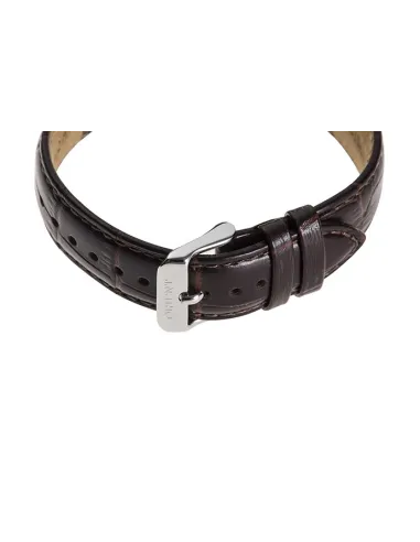 Reloj hombre automático Orient RA-AP0002S esfera plateada correa cuero marrón
