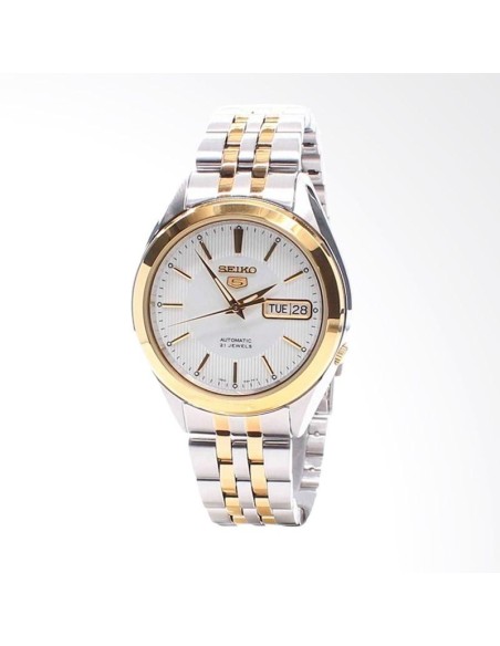reloj hombre automático Seiko SNKL24K1 correa acero dorado plateado