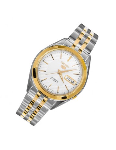 reloj hombre automático Seiko SNKL24K1 correa acero dorado plateado