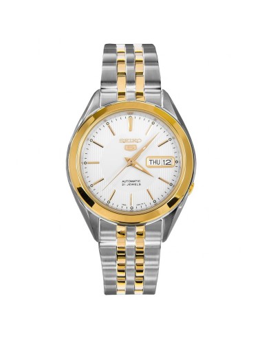 reloj hombre automático Seiko SNKL24K1 correa acero dorado plateado